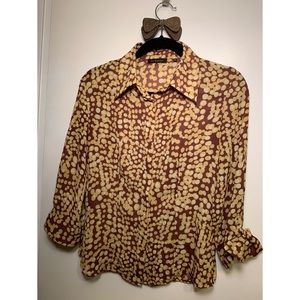 Dotted Blouse with Cuff Details